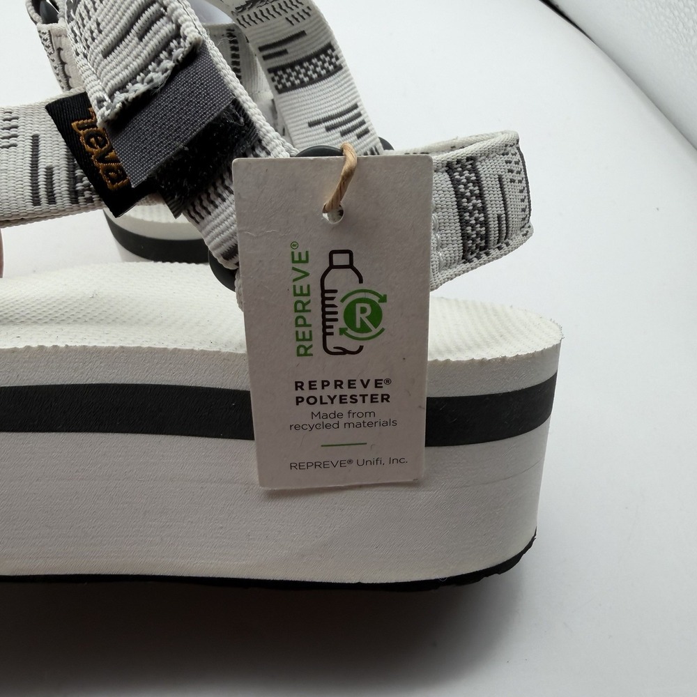 New TEVA Flatform Universal Women's Sandals Sz 8 White Navy Shoes 11008844 Aztec - Picture 5 of 10